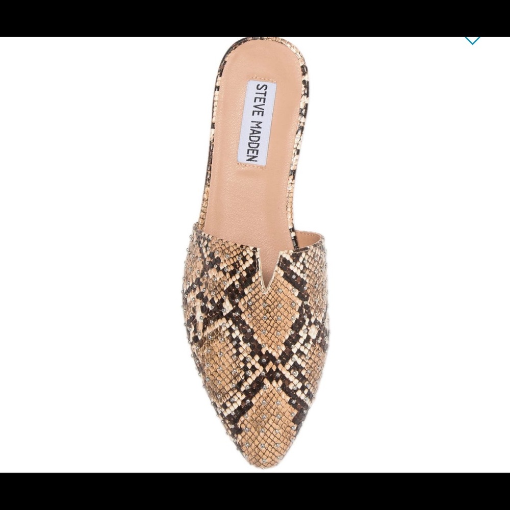 Steve Madden Ally snake slip on mule size 7.5 NEW.